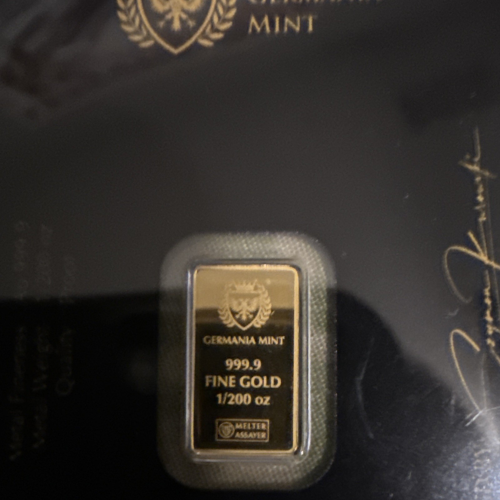 Germania Mint 999.9 Fine Gold Bar 1/200 oz Lot of 4