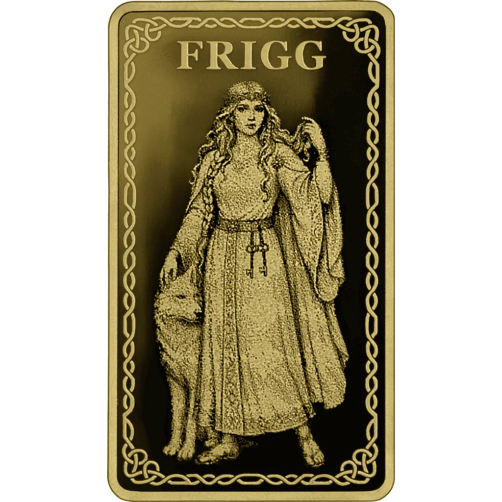 2026 Germania Mint Frigg 1/100oz Proof 9999 Gold Bar in Assay Mintage 5000