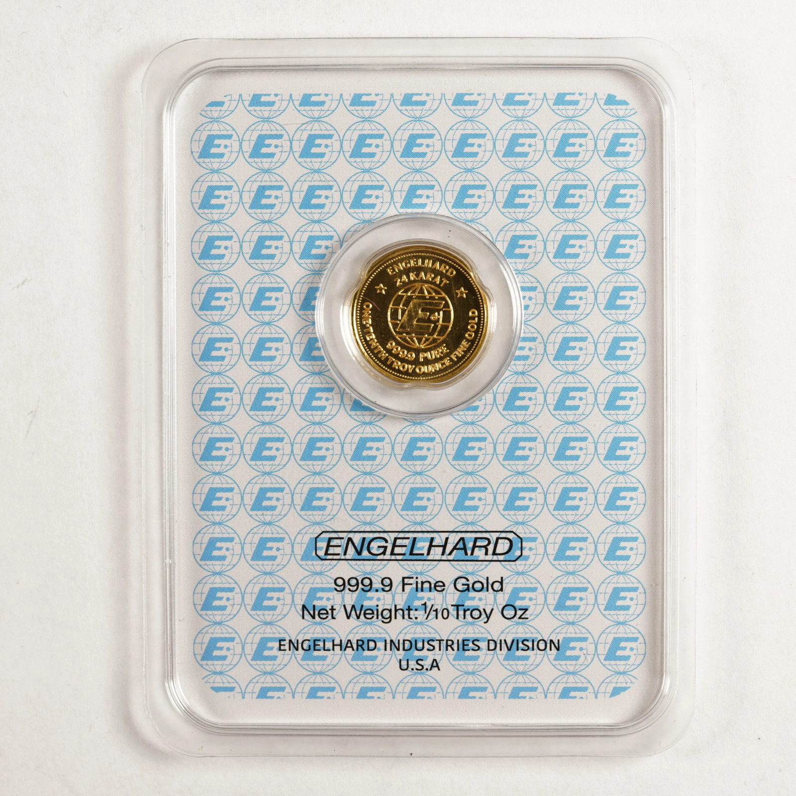 Engelhard 1/10 oz Gold Prospector Round .9999 In Assay 32067