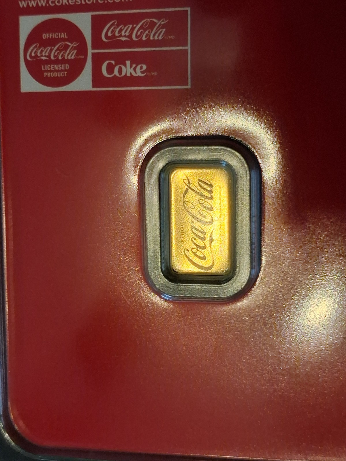 COCA-COLA 1/2 GRAM GOLD BAR .9999 FINE LOW MINTED BAR IN THE ASSAY!!!!!!!!!!!!!!