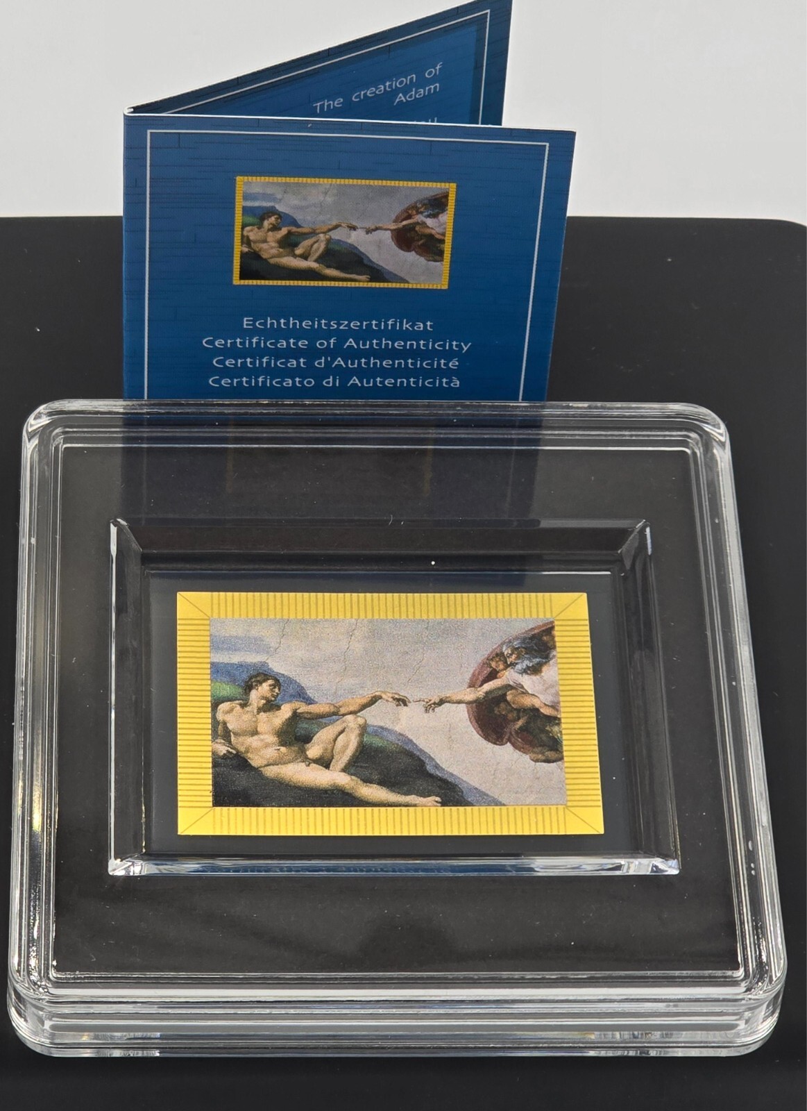 Michelangelo The creation of Adam 1/200 Oz Gold .999 coin Tokelau 2 dollars
