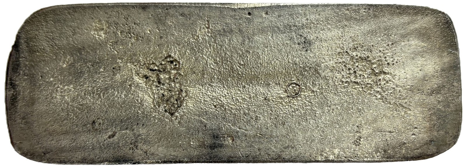 c. 1970’S INDUSTRIAL R.R. ROYAL REFINERY SILVER 26.77 OZ .999 FINE POURED BAR