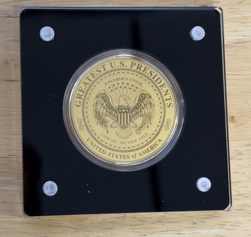 2022 American Mint Thomas Jefferson Greatest Presidents 99.99% Gold 1/200oz AGW