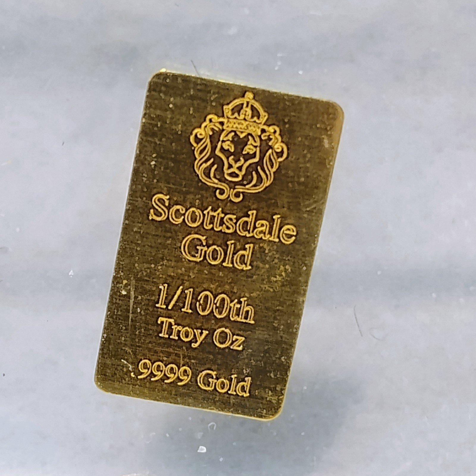 SCOTTSDALE GOLD ~ 1/100oz .9999 GOLD BAR