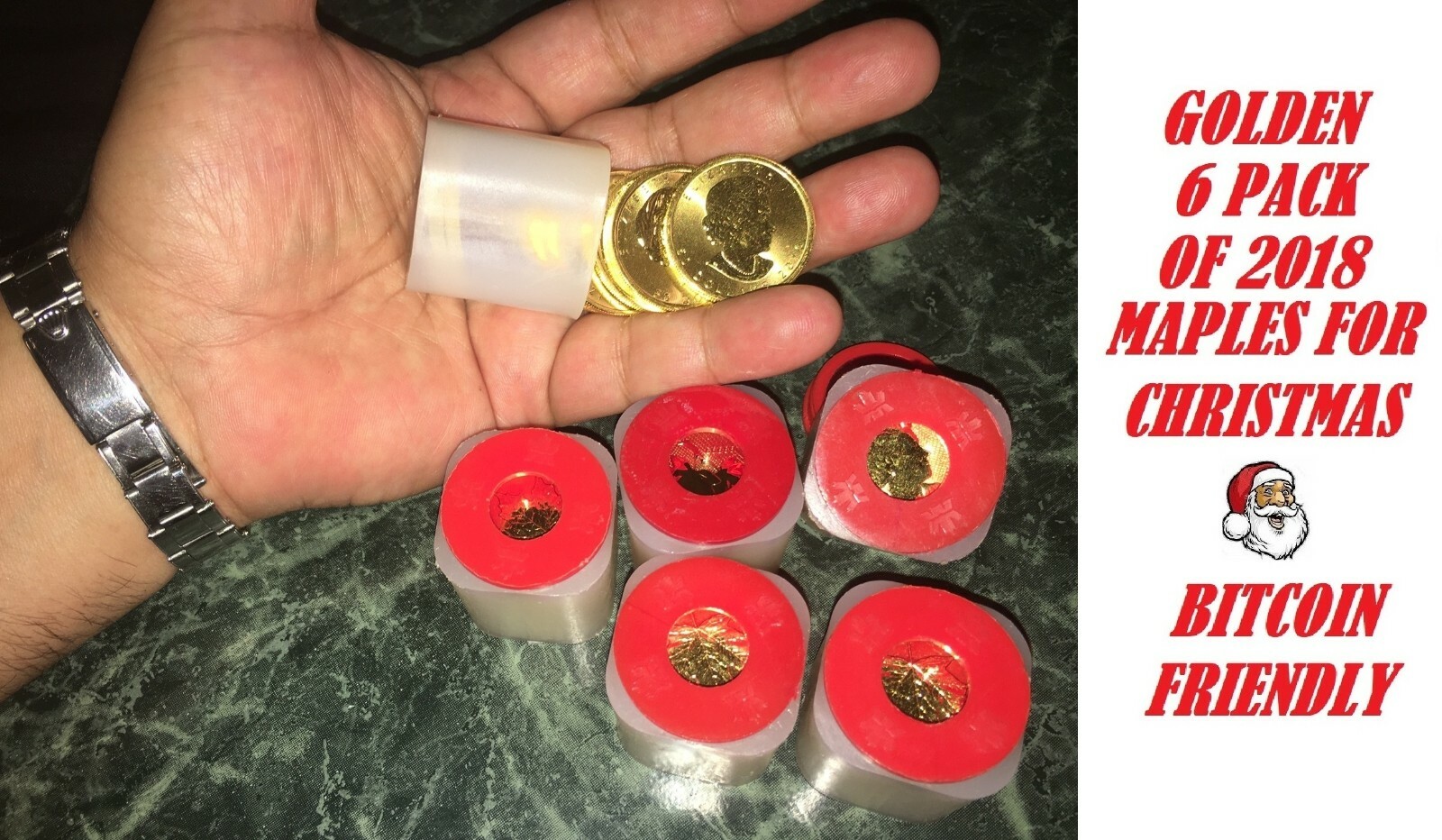 Canada 1 OZ Maple 2018 Gold 9999 Fifty DOLLARS 6 TUBE LOT OF 60