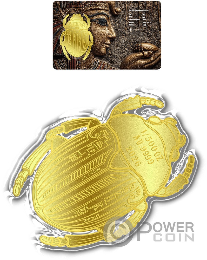 SCARAB Shaped 1/500 Oz Gold Medal 2026