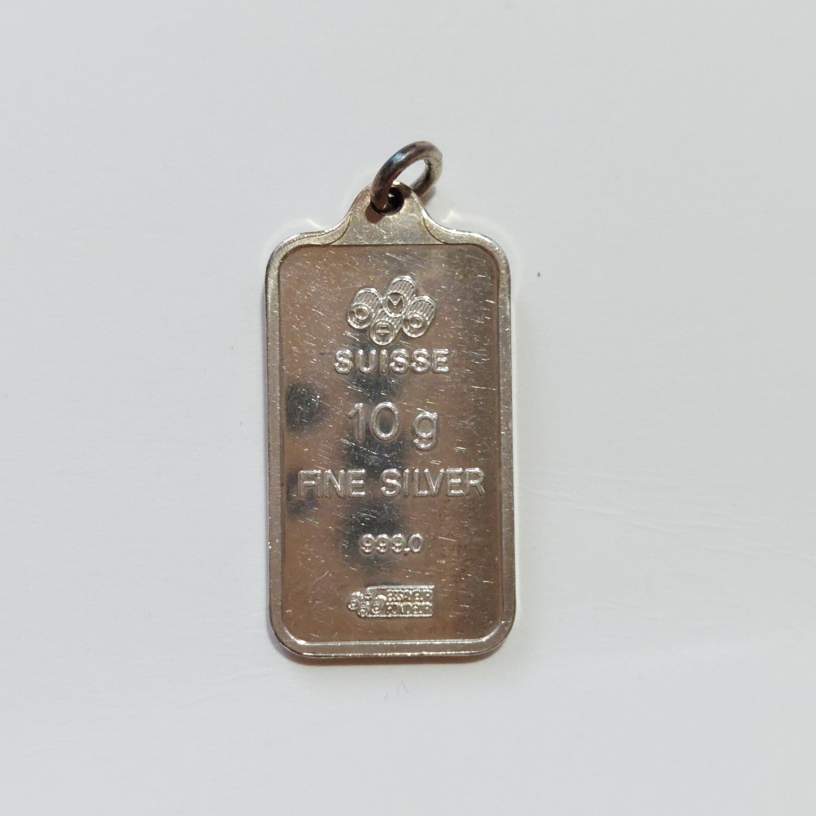 Suisse Essayer Fondeur 10g Fine Silver Bar .999 Fine Silver Pendant Saudi Arabia
