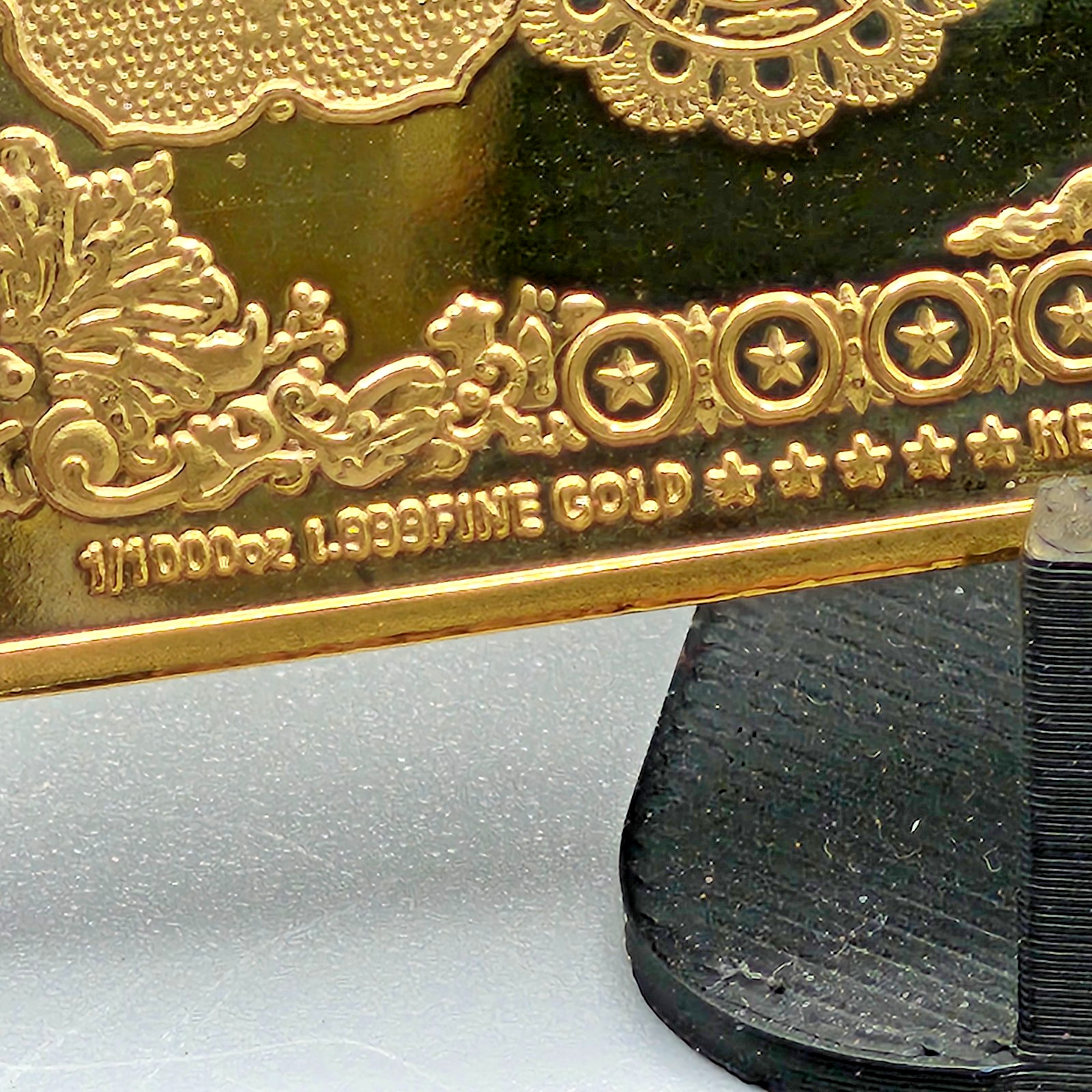 Gold Certificate Style Bullion Bar 1/1000 oz Gold & 1 oz Copper Collectible