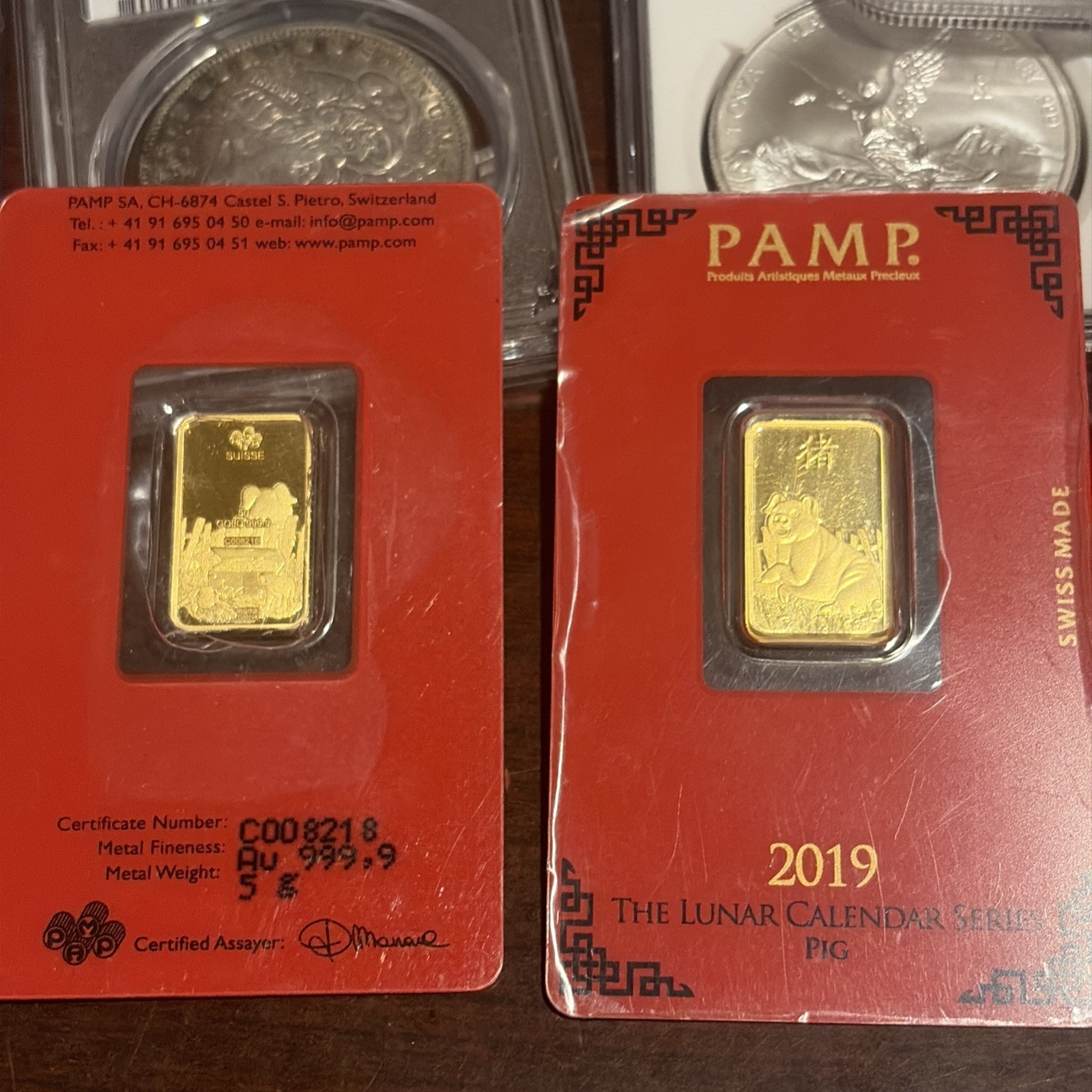2019 Lunar 5 GRAM GOLD BAR PAMP SUISSE LUNAR PIG Rare Collectible! Sealed Assay