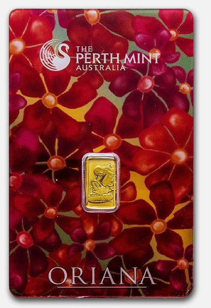 1 gram Gold Bar – The Perth Mint Oriana Design (In Assay)