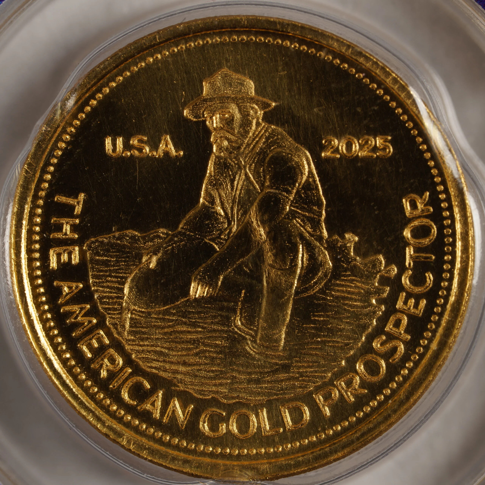 Engelhard 1/10 oz Gold Prospector Round .9999 In Assay 32067