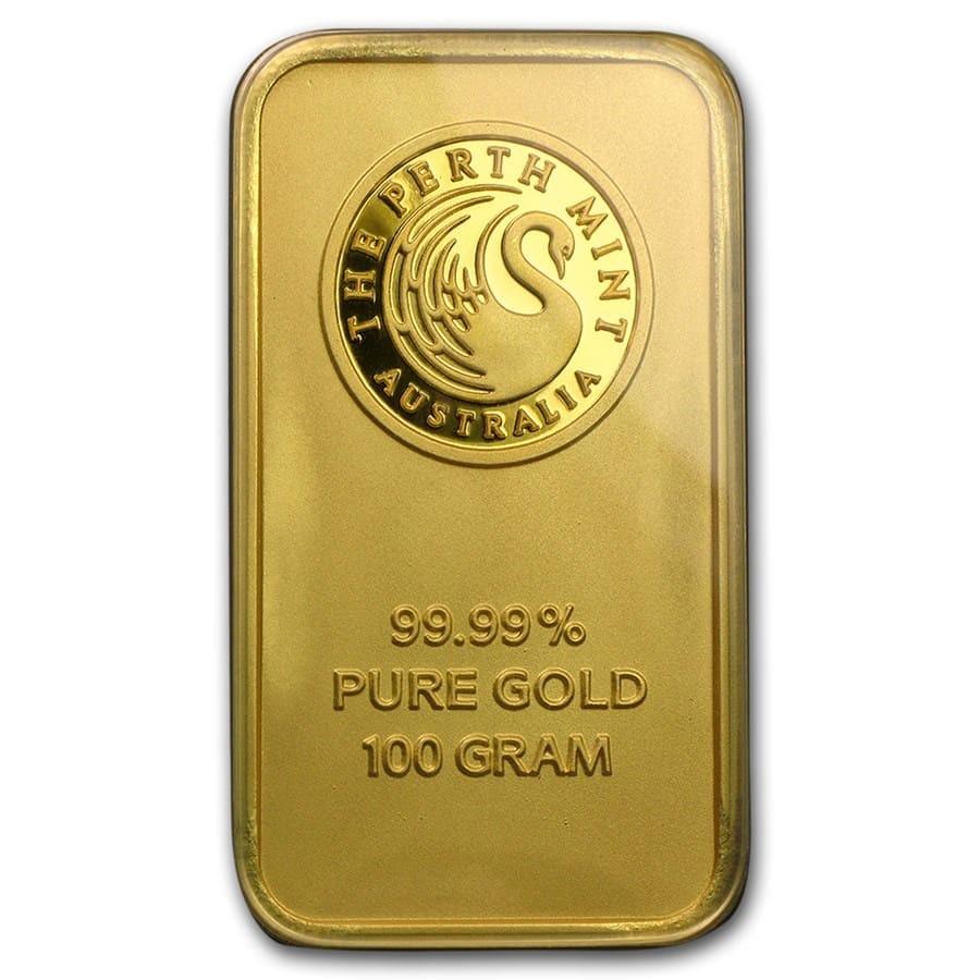100 gram Gold Bar – The Perth Mint (In Assay)