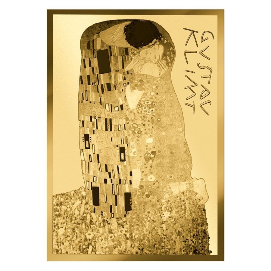 Gustav Klimt The Kiss 1/1000 Oz Gold Coin 3000 Francs Chad 2024