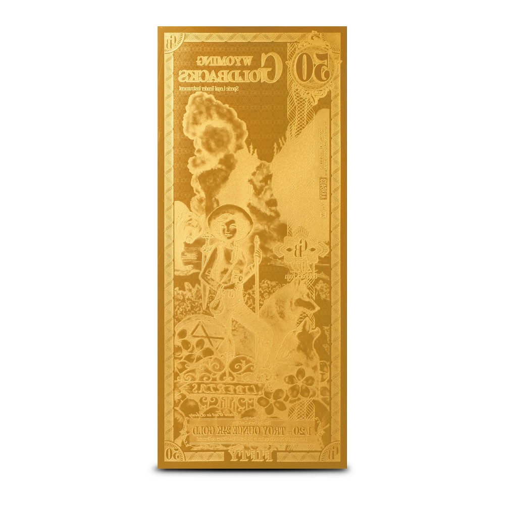 50 Wyoming Goldback Gold Note (New)