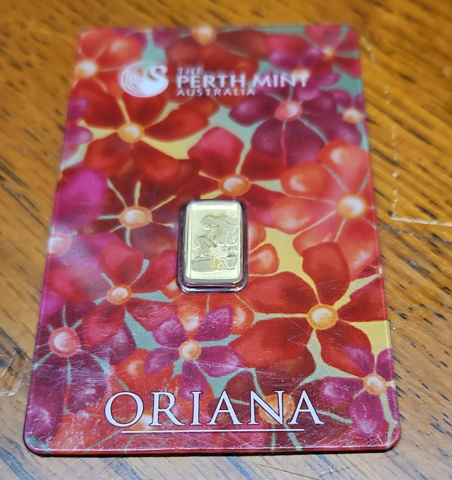 Perth Mint Gold Oriana 1 g Gold Bar Bullion
