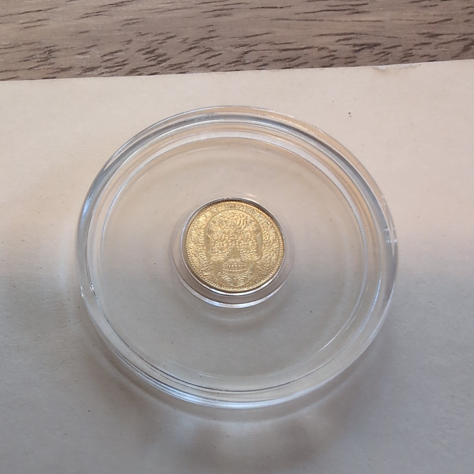 1/200th oz .9999 Fine GOLD Skull Dia De Los Muertos FRACTIONAL GOLD