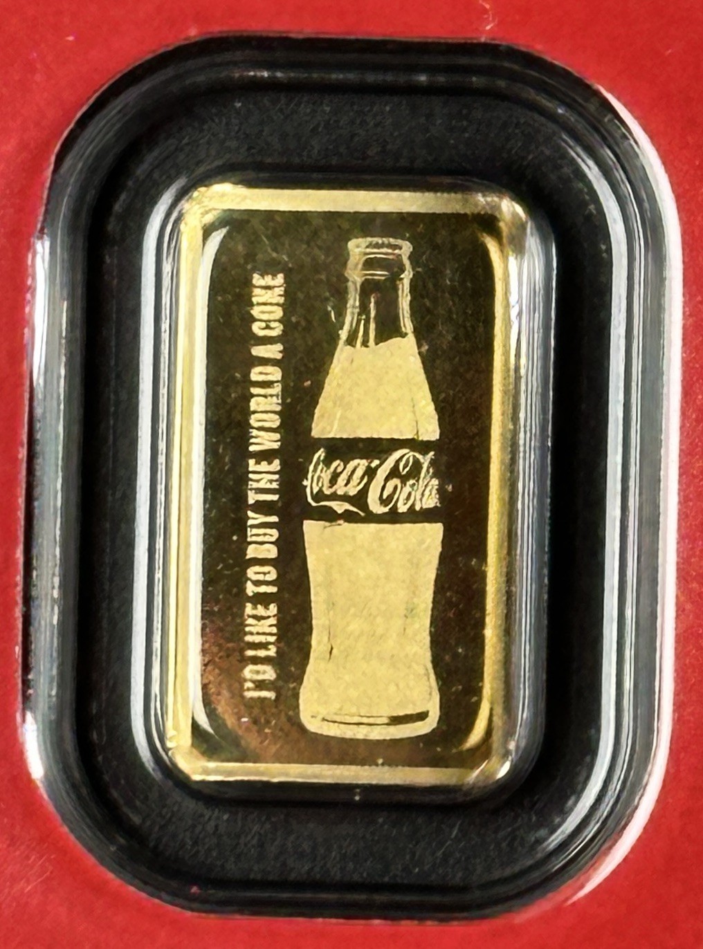Coca‑Cola 1/2 Gram .9999 Gold Bar in Red Assay Card – Licensed And Collectible