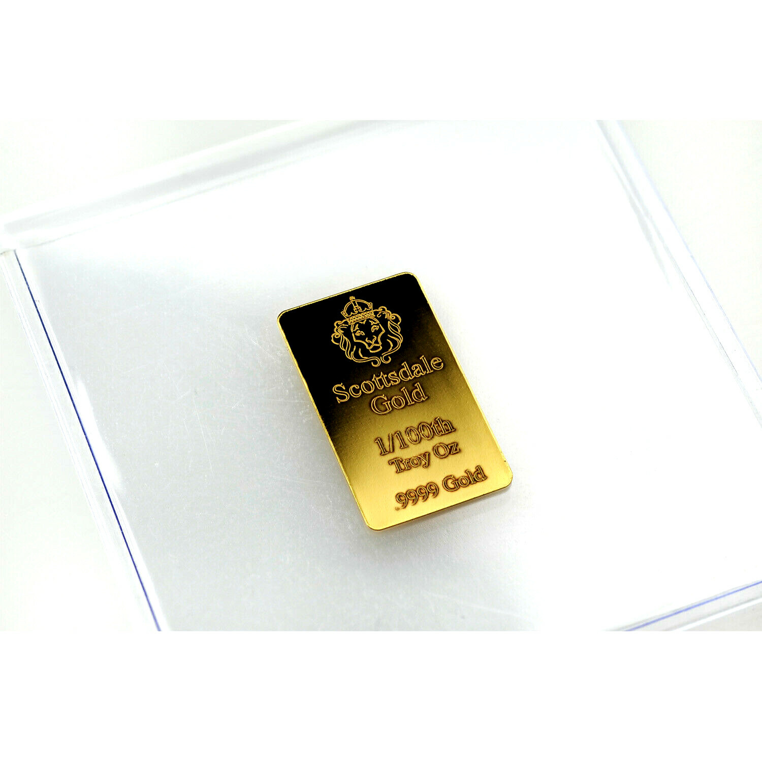 1/100 OZ SCOTTSDALE MINT 24K GOLD BULLION BAR BU