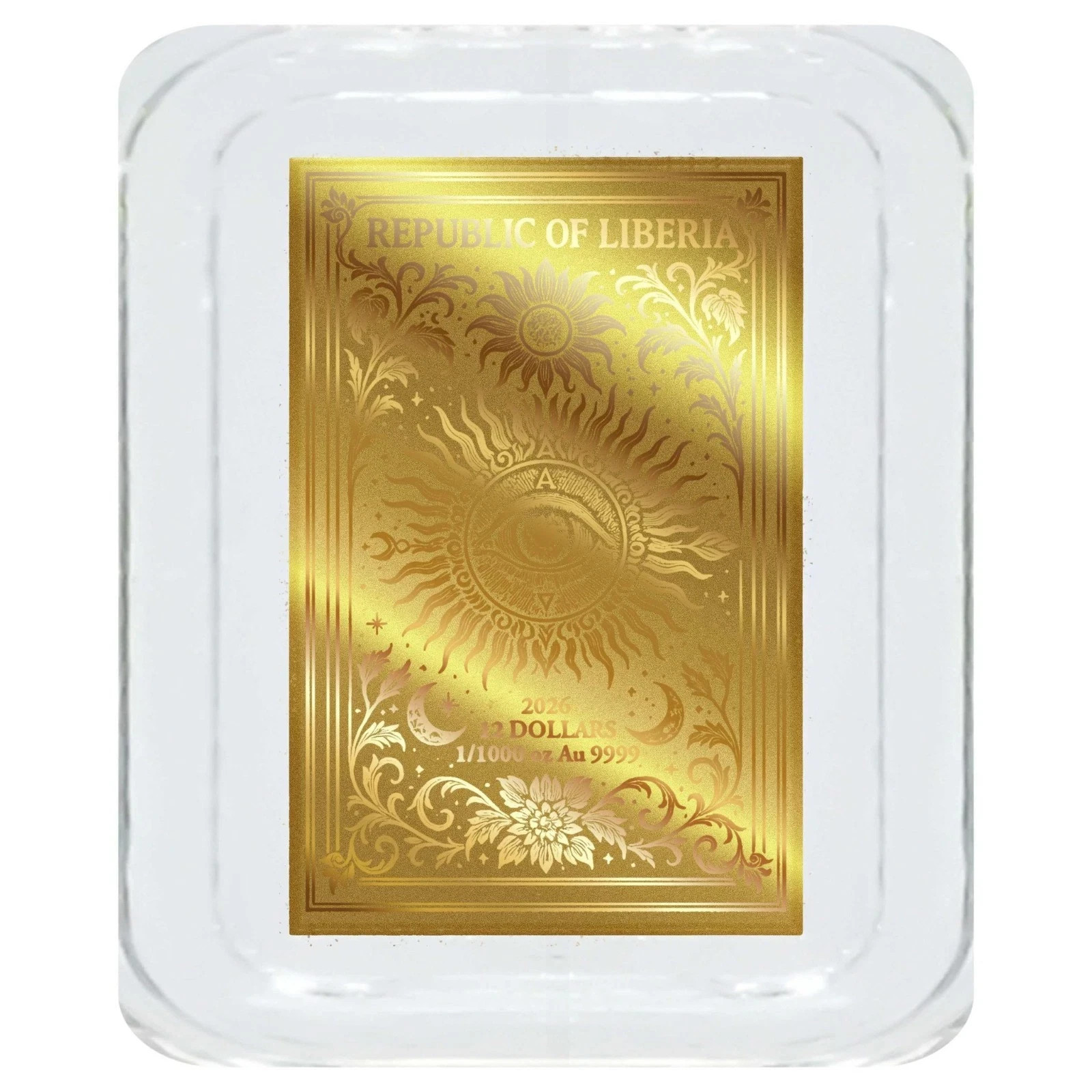 Liberia Tarot Card Series #1 The Fool 1/1000 oz Gold Bar (9,999 Mintage) INSTOCK
