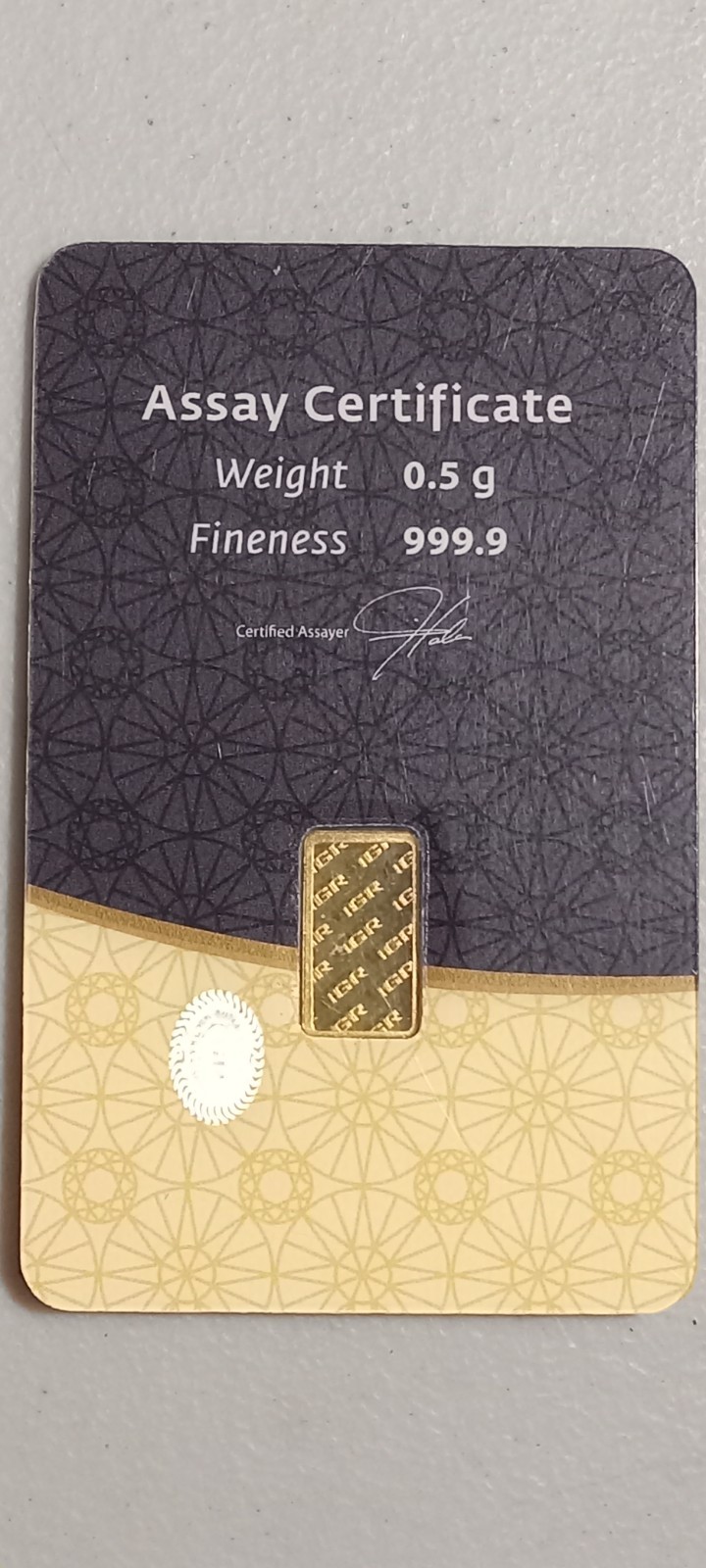 IGR .5 Gram Gold Bar 999.9 Fine #10097761 Istanbul Gold Refinery (1/2 Gram)
