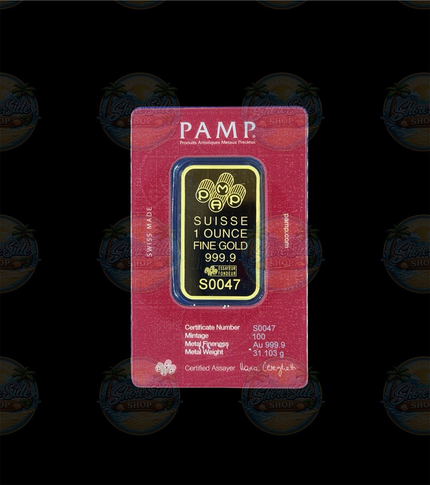 2026 Supreme®/PAMP Suisse 1 oz. Gold Bar Limited Mintage #47/100