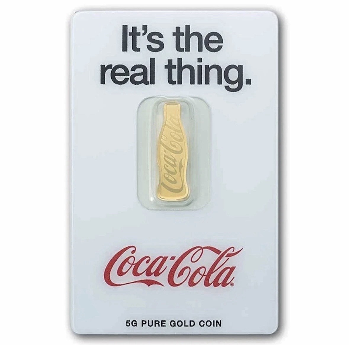 5 gram Gold Bar – PAMP Coca-Cola® Serial Number 2630-2634
