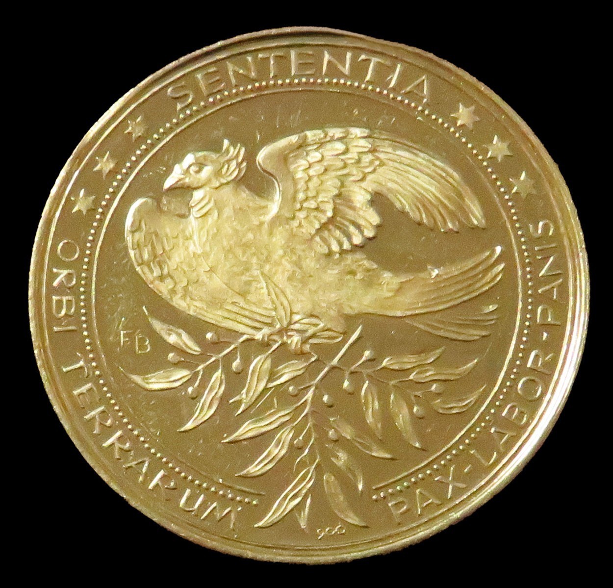 1961 GOLD GERMAN 10.4 GRAM DUCAT PROOF JOHN F KENNEDY JFK INAUGURAL MEDAL