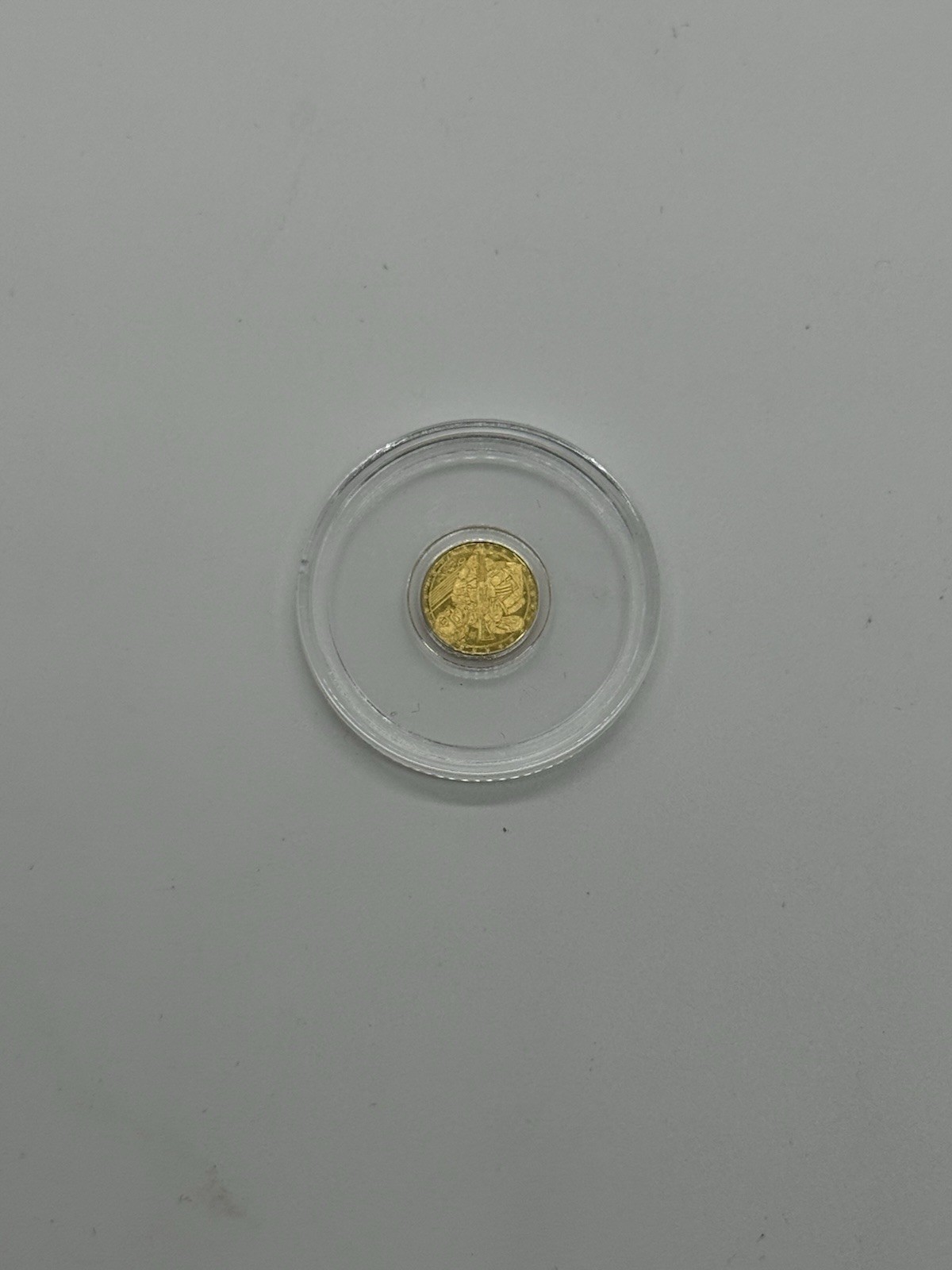 1/200th Oz .9999 Gold Tactical Skeleton Monarch Metals Gold Round In Capsule