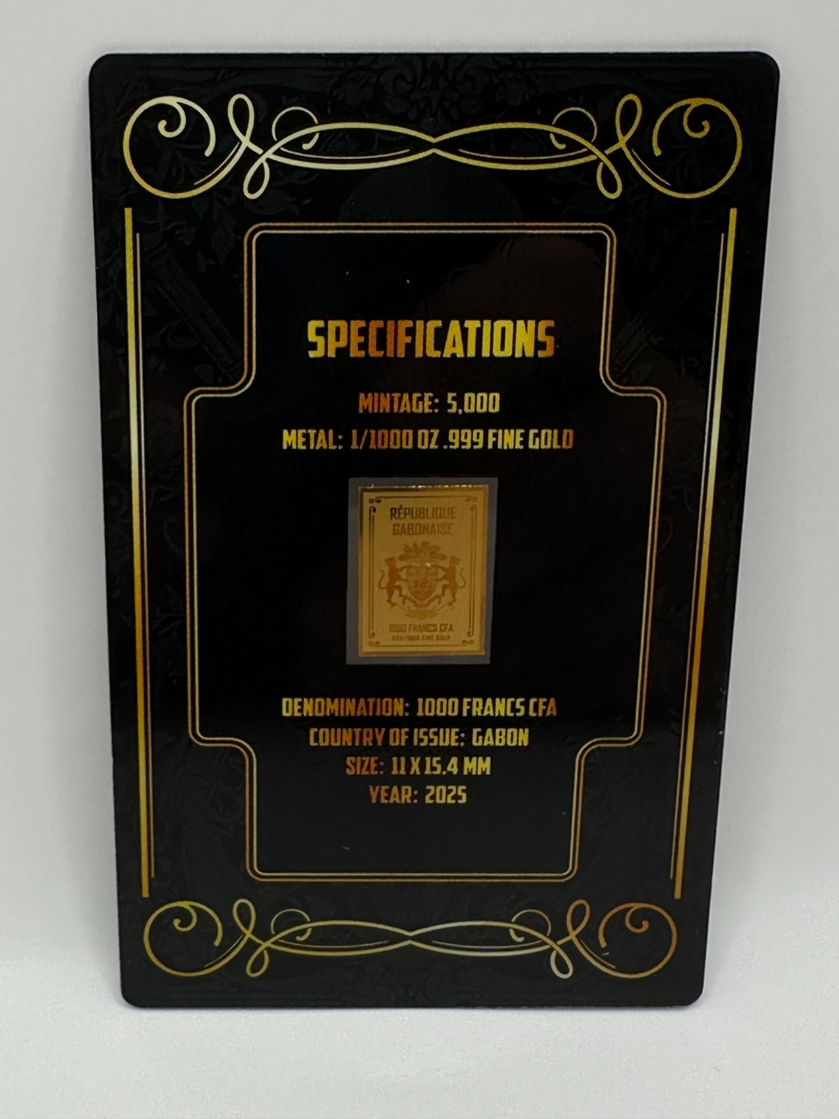 2025 Gabon Queen of Hearts Skull 1/1000th oz Gold Ltd: 5000 Pc