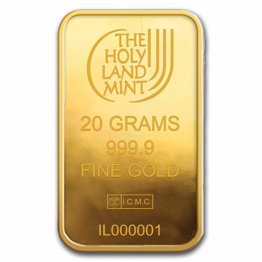 20 gram Gold Bar – Holy Land Mint Dove of Peace (In Assay)