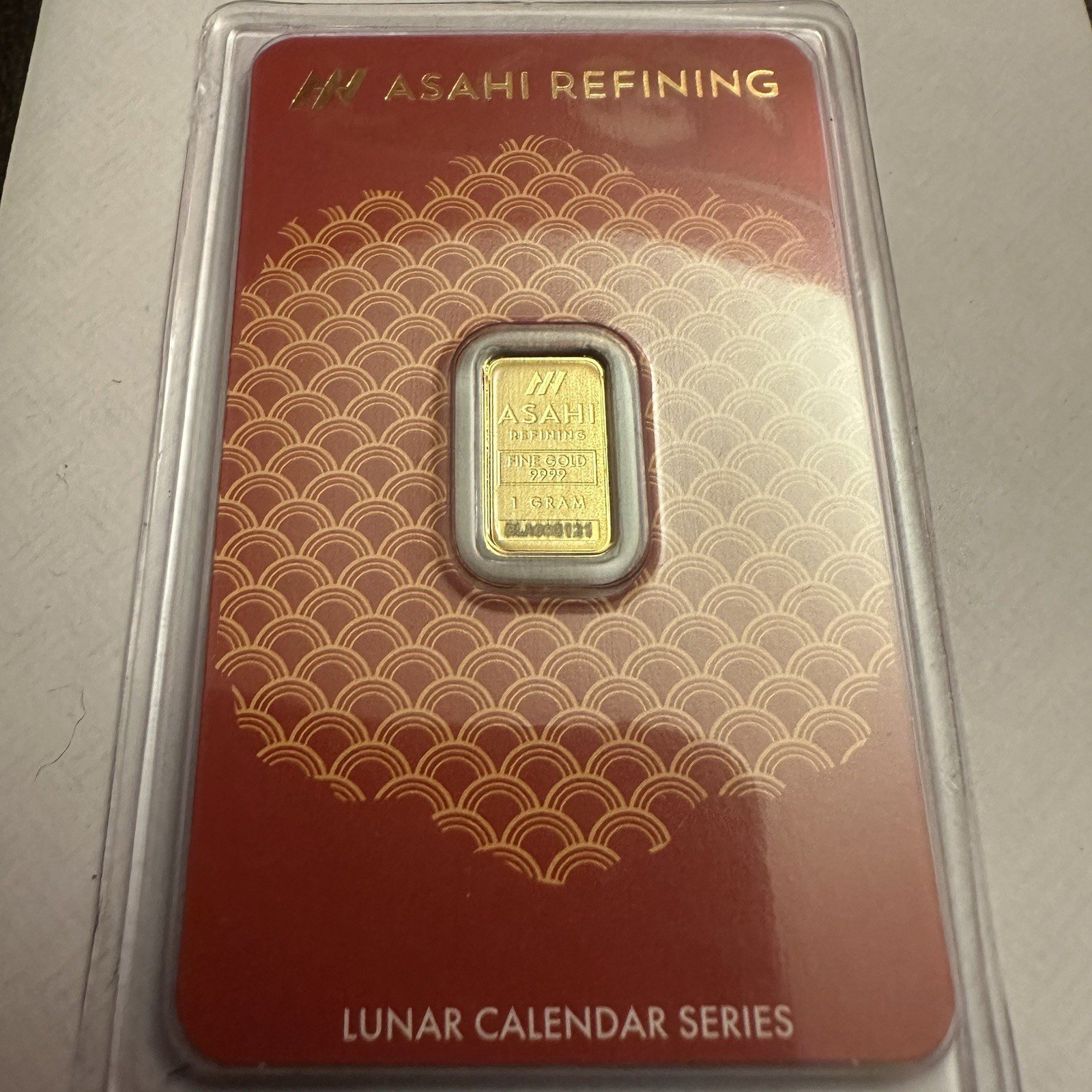 2025 Asahi 1g Gram Gold Lunar Year of the Snake Bar in Assay .9999 Fine