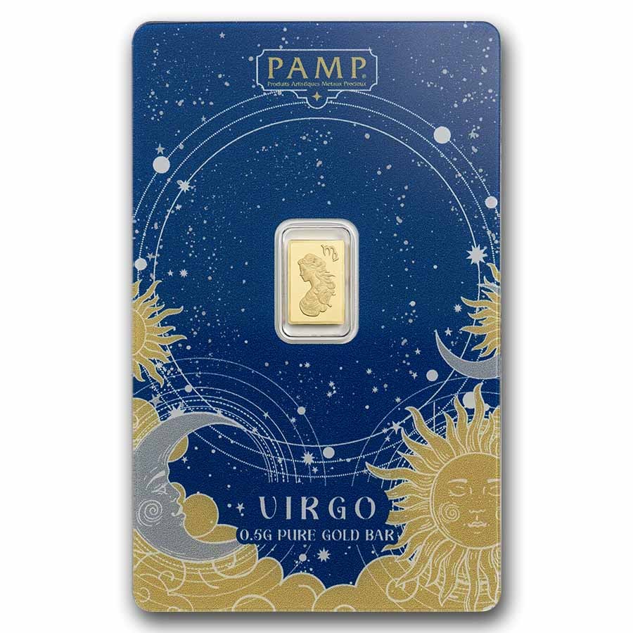 1/2 gram Gold Bar – PAMP Suisse Zodiacs: Virgo