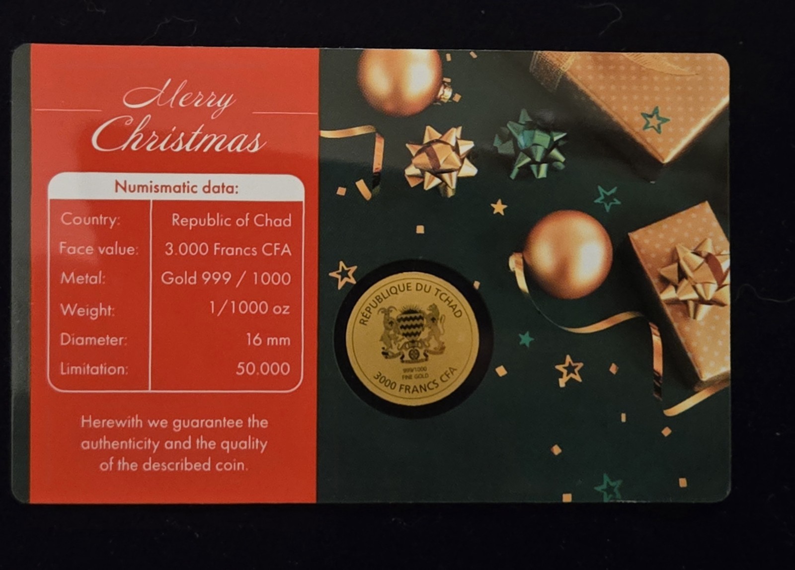 1/1000 oz Coca Cola Santa Christmas 2023 (In Card)