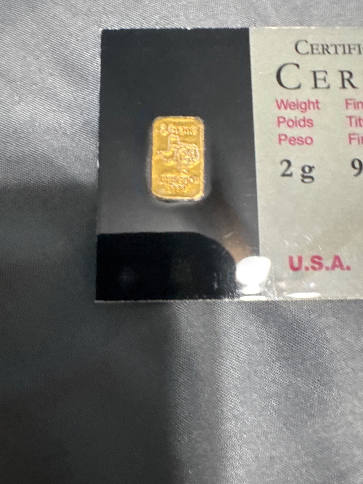 2 GRAM GOLD BAR 24K TGR BULLION 999.9 FINE NORTH AMERICAN ASSAY LTD QUANTITIES !