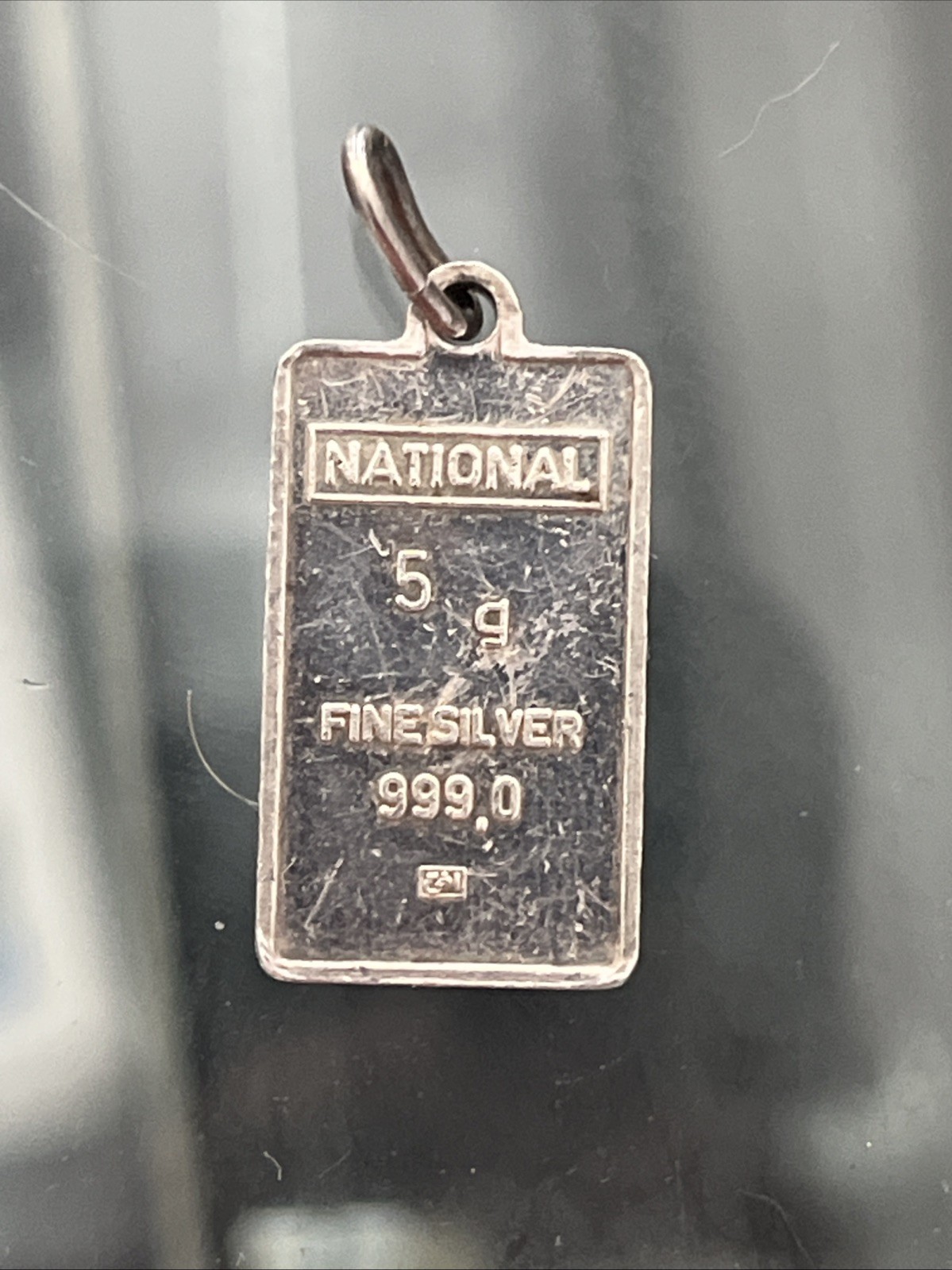 National Refiners Assayers 5g Silver Bar .999 Fine Silver Pendant- Saudi Arabia