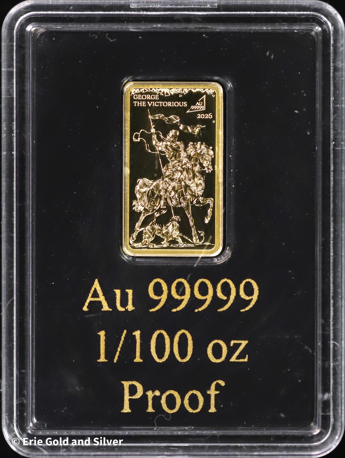 Solomon Islands George the Victorious Proof 1/100th oz Gold Bar