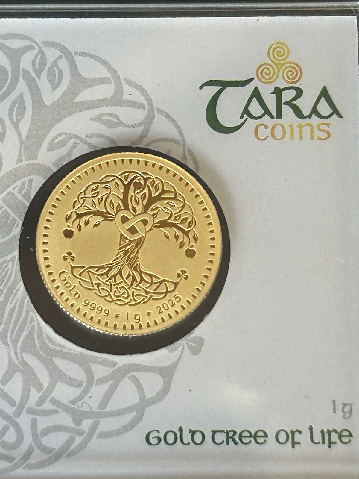 Geiger Edelmetalle 1 Gram Fine Gold Tara Coins Gold Tree of Life Sealed