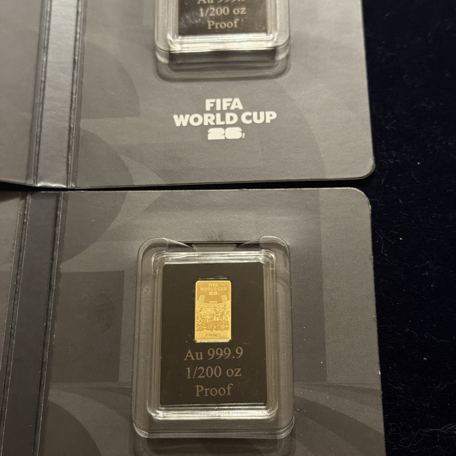 2 X’s FIFI World Cup 2026 Certified 999.9 Fine 1/200 Oz Gold Bar “LIMITED”