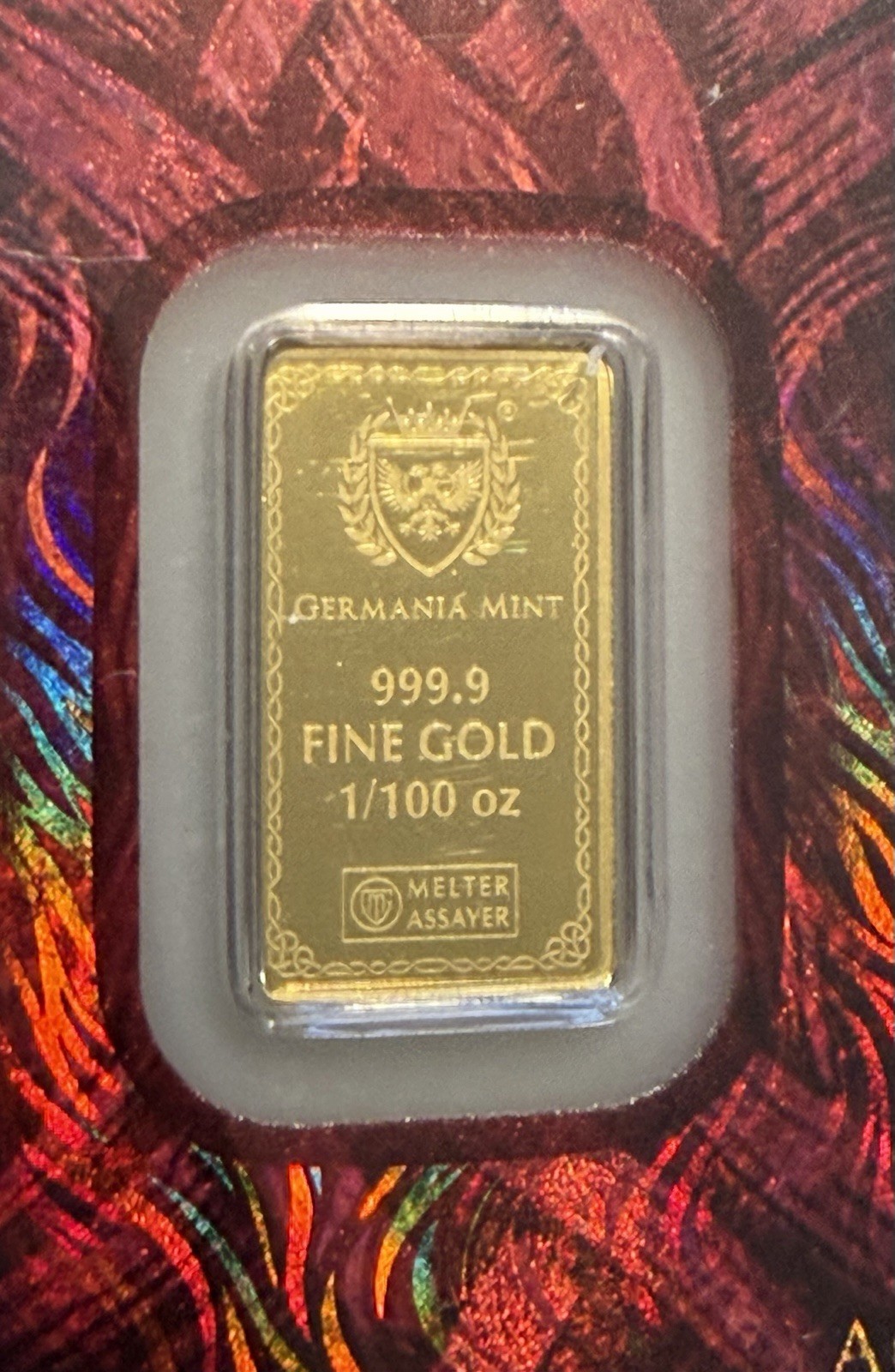Germania Mint Odin & Frigg 1/100 oz 9999 Gold Bar Set Of 2 In Certified Assay