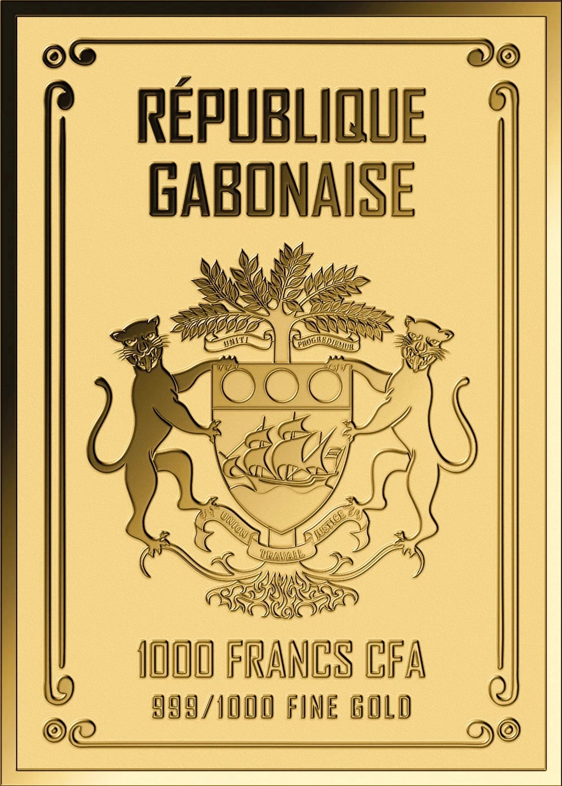 2025 Gabon Queen of Hearts Skull 1/1000th oz Gold Ltd: 5000 Pc