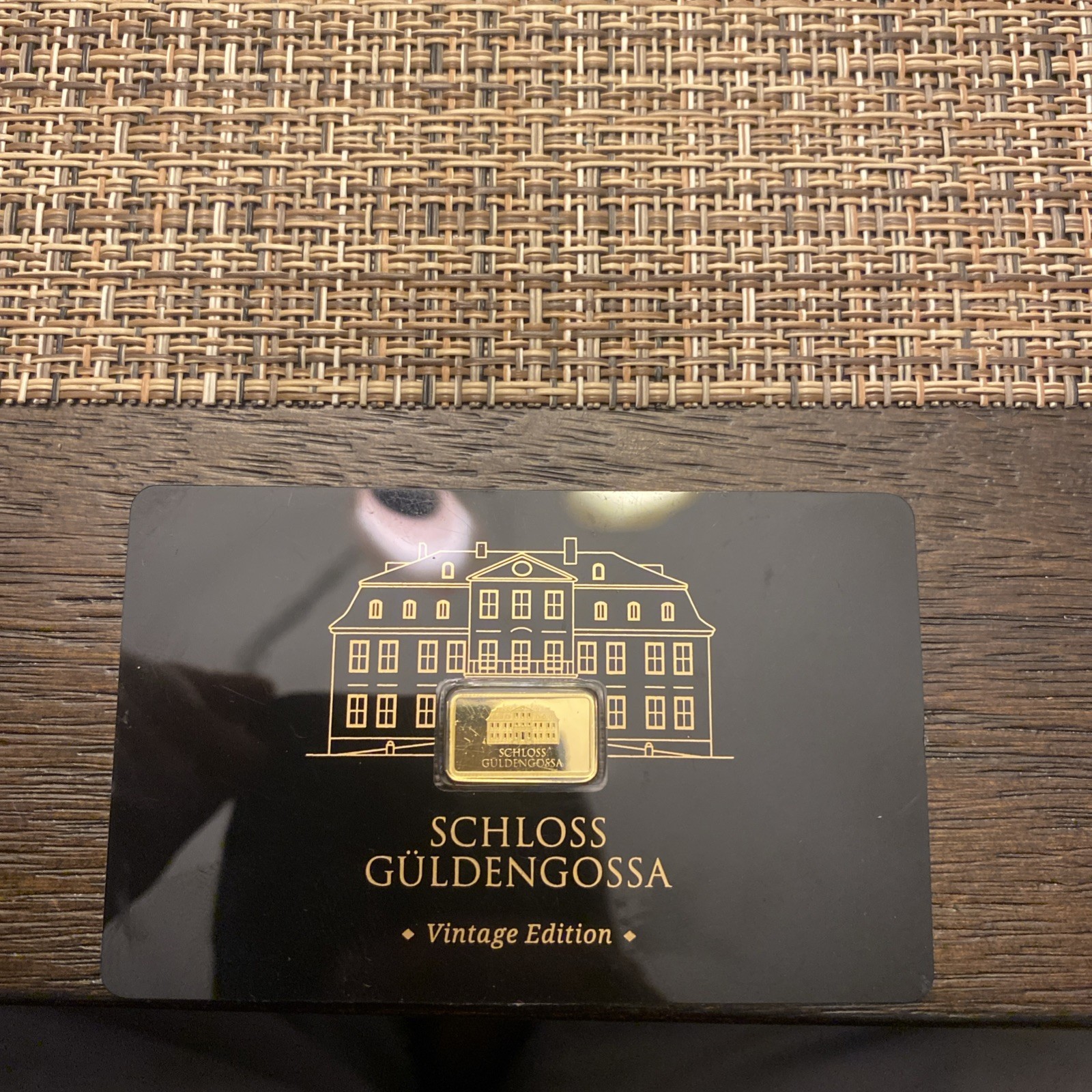 1/2 Half Gram Gold Bar .9999 Fine Geiger Bar Germany Vintage Edition Black Card