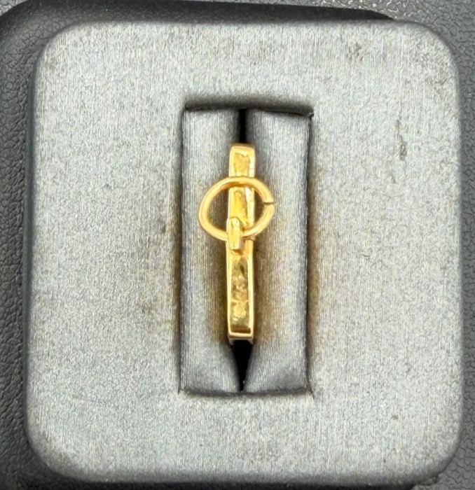Vintage Credit Suisse 10gm .9999 Gold Bar in 14kt Yellow Gold Pendant 4mm Bale