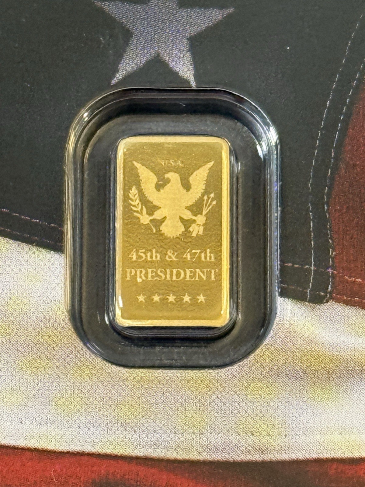 0.5 Gram .9999 Fine Gold USA 45th & 47th President Trump 2 Term MAGA in Assay!!