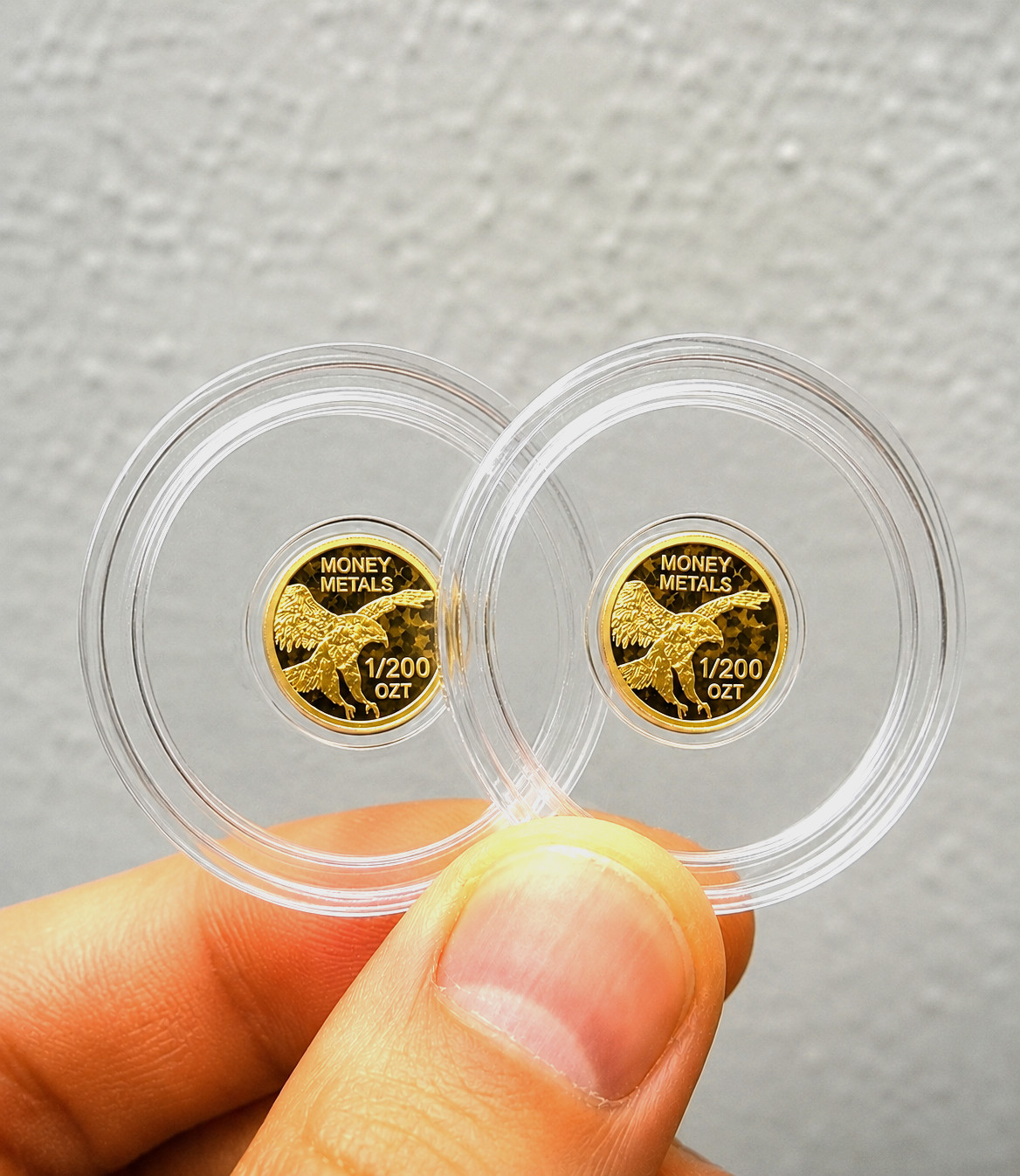 Lot of 2- 24k Pure Gold American Liberty Eagle Coin .9999 Fine Gold Rounds