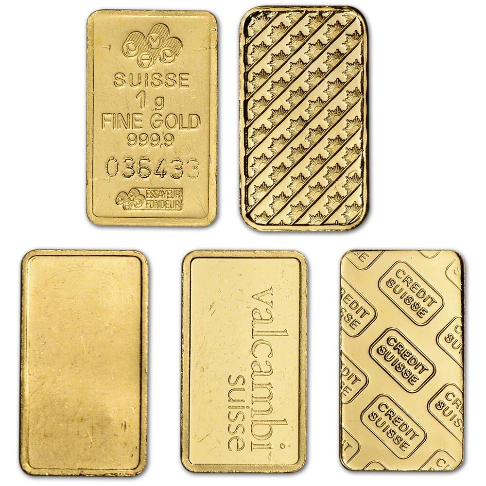 1 gram Gold Bar – Random Brand – Secondary Market – 999.9 Fine