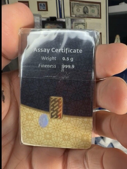 0.5 gram IGR Gold Bar – Istanbul Gold Refinery – 999.9 Fine in Sealed Assay -RME