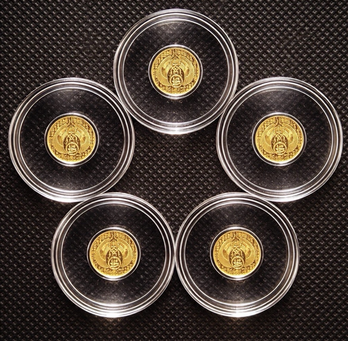 LOT OF 5 | 1/200 oz .9999 Pure Gold Rounds 24K Fine Gold Bullion Assorted Style