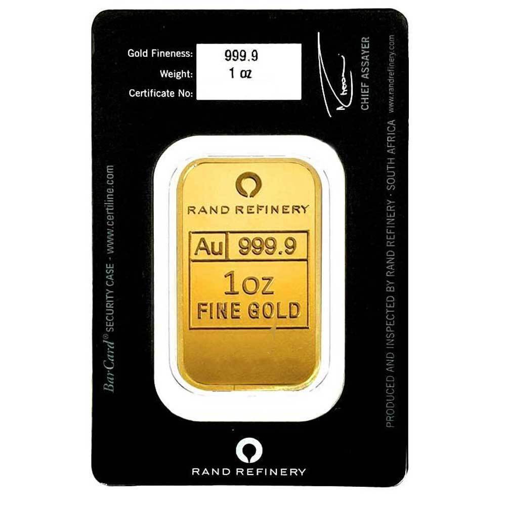 1 Troy oz Rand Refinery Gold Bar .9999 Fine Sealed in Assay