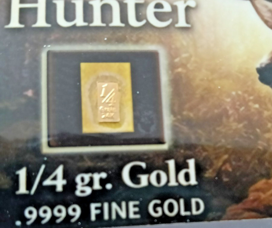 2 x 0.017 grams pure 24k gold bars 0f top quality in presentation display cards