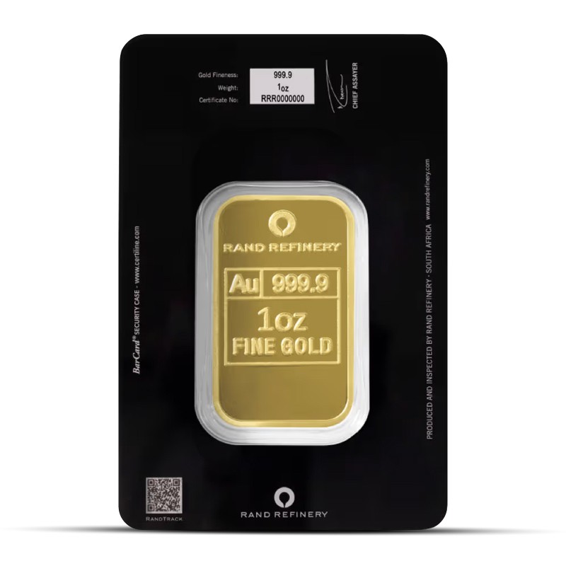 1 oz Rand Refinery Elephant Gold Bar (Black Assay)